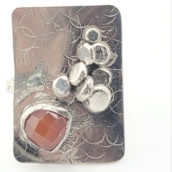 CARNELIAN RING HANDMADE IN STERLING SILVER METAL SIZE 8.5 - Picture 6 of 6